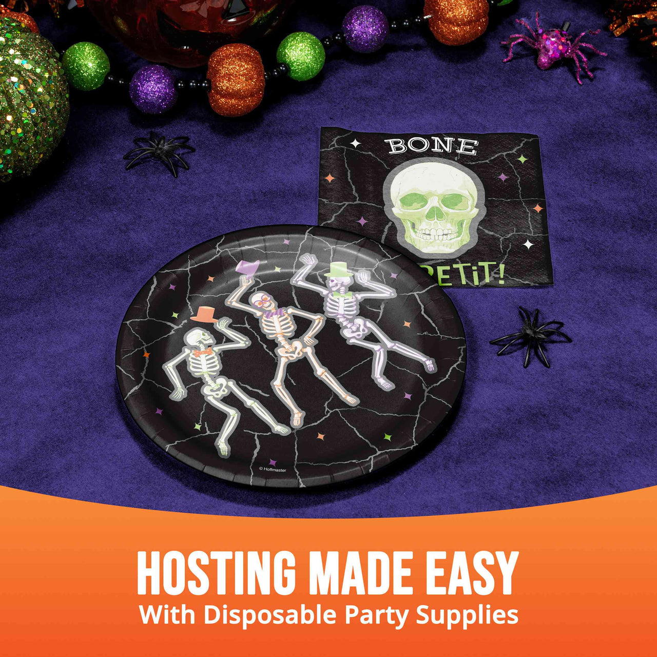 Bulk Radiant Reaper Bone Appetit Beverage Napkins 5" x 5" (192 per Case)