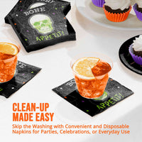 Bulk Radiant Reaper Bone Appetit Beverage Napkins 5