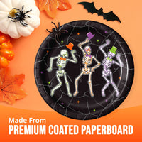 Bulk Radiant Reaper Dancing Skeletons Luncheon Plates 7