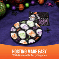 Bulk Radiant Reaper Skeleton Toss Luncheon Plates 7