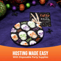 Bulk Radiant Reaper Skeleton Toss Luncheon Plates 7