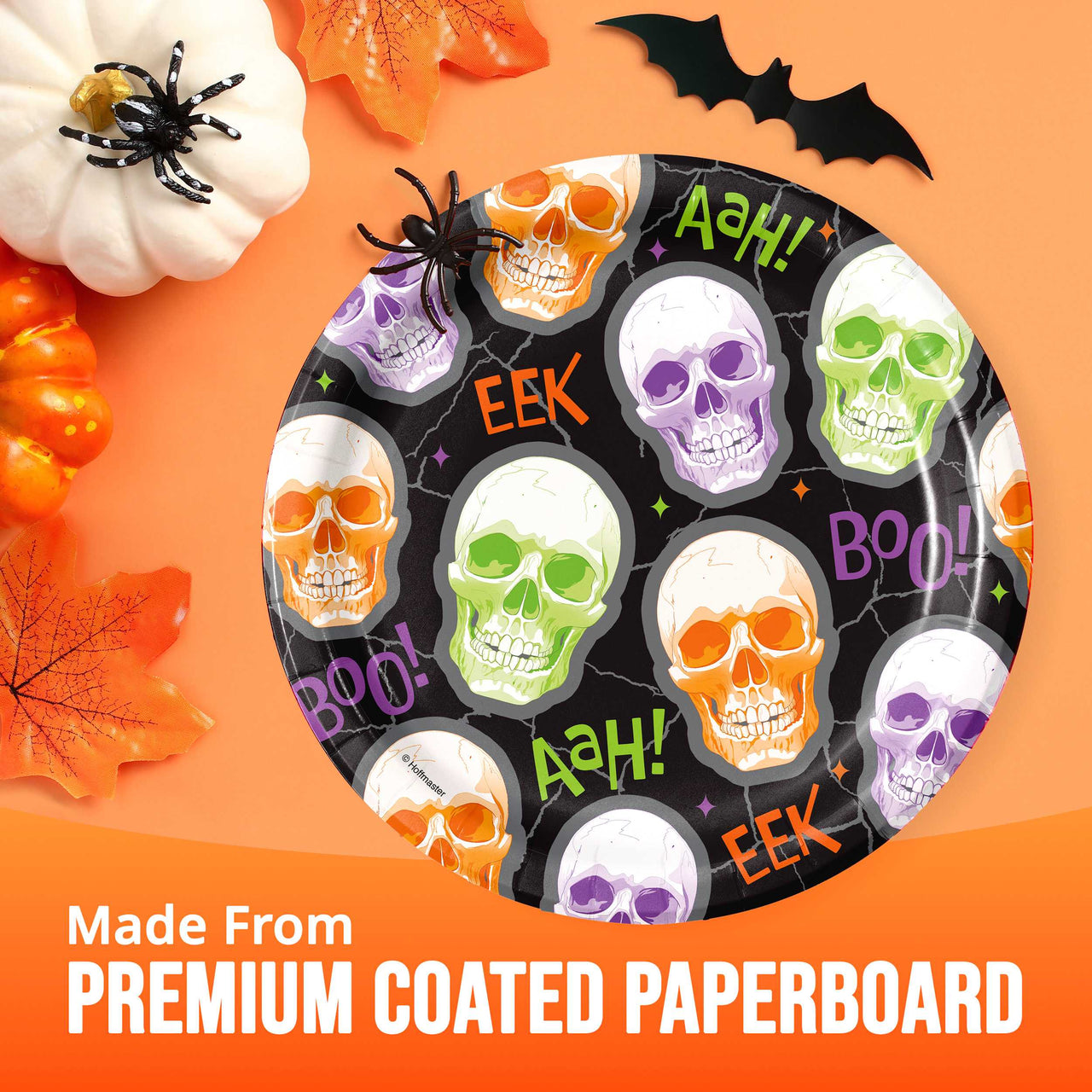 Bulk Radiant Reaper Skeleton Toss Luncheon Plates 7" (96 per Case)