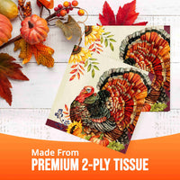 Bulk Bountiful Bird Luncheon Napkins 6.5