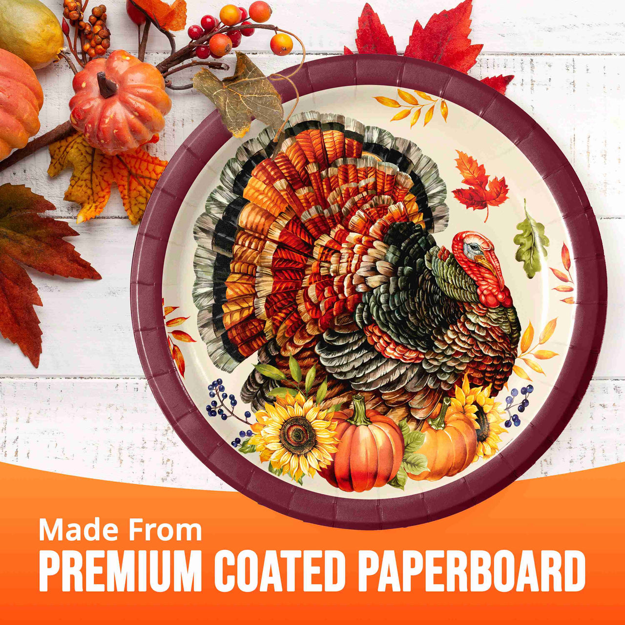Bulk Bountiful Bird Dinner Plates 9" (96 per Case)