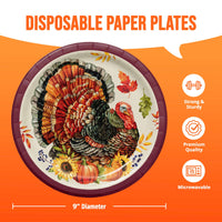 Bulk Bountiful Bird Dinner Plates 9