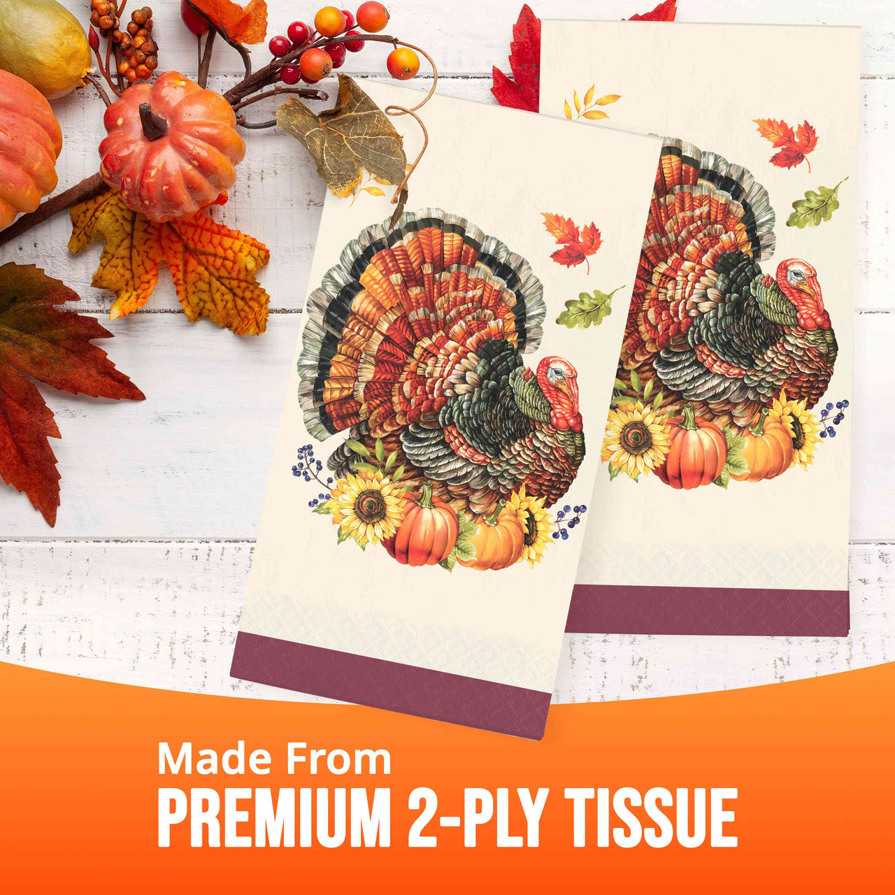 Bulk Bountiful Bird Guest Towels 7.75" x 4.5" (192 per Case)