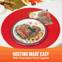 Bulk Bountiful Bird Dinner Napkins 7.5