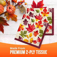 Bulk Falling Foliage Luncheon Napkins 6.5