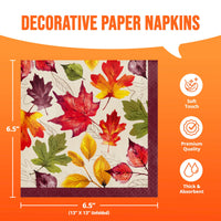 Bulk Falling Foliage Luncheon Napkins 6.5