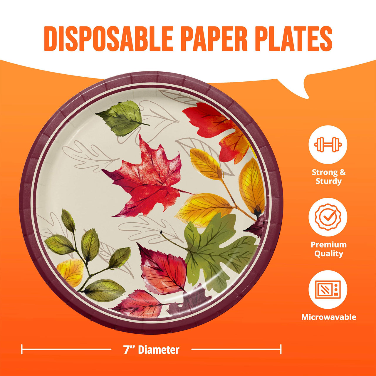 Bulk Falling Foliage Luncheon Plates 7" (96 per Case)