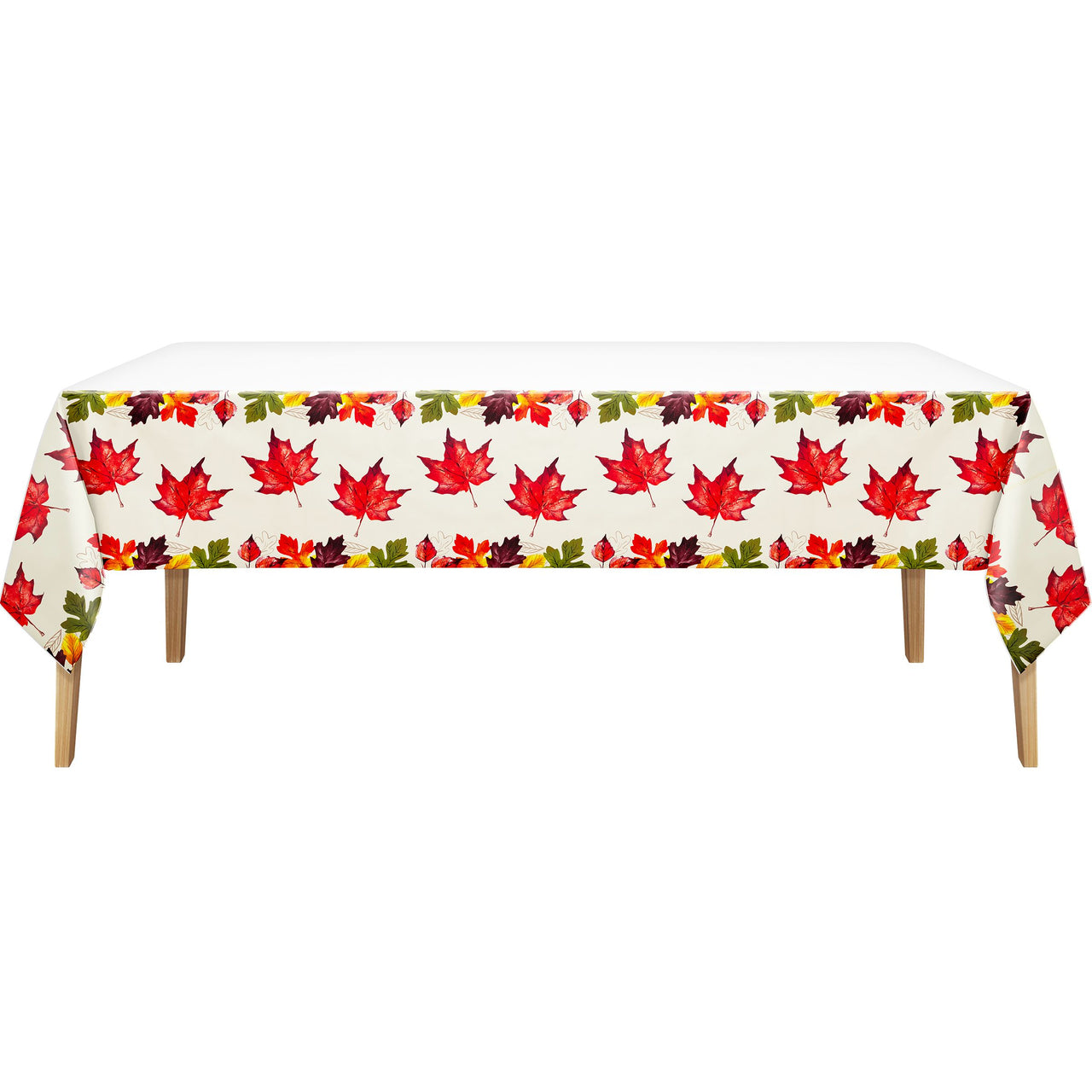 Bulk Falling Foliage Plastic Tablecovers 54" x 96" (12 per Case)