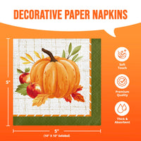 Bulk Autumn Orchard Beverage Napkins 5