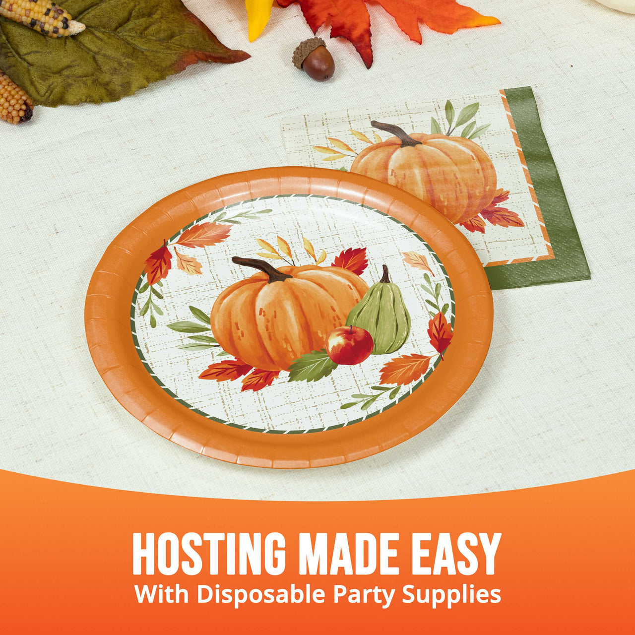 Bulk Autumn Orchard Luncheon Plates 7" (96 per Case)