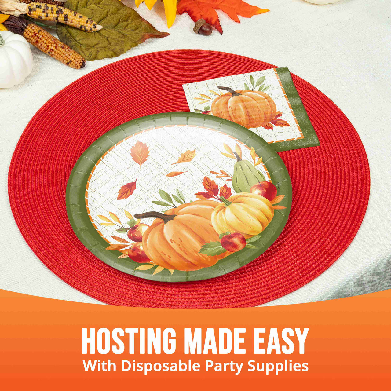 Bulk Autumn Orchard Dinner Plates 9" (96 per Case)