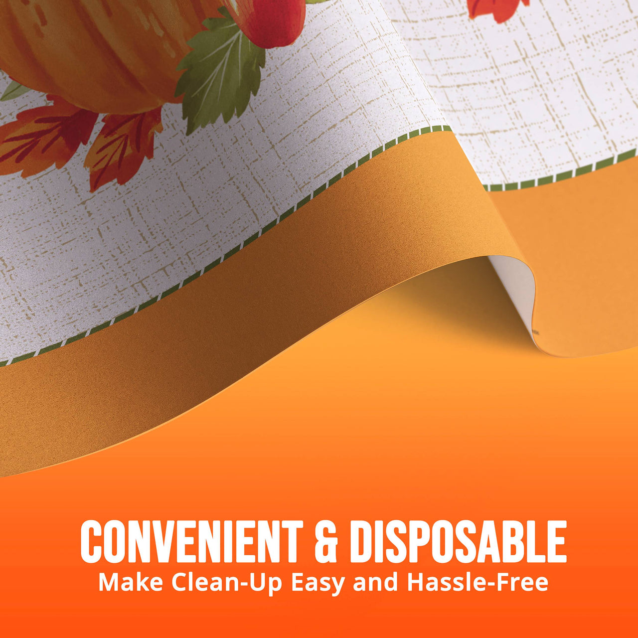 Bulk Autumn Orchard Plastic Tablecovers 54" x 96" (12 per Case)