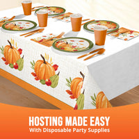 Bulk Autumn Orchard Plastic Tablecovers 54