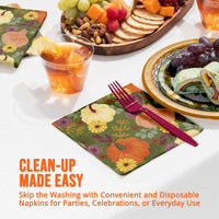 Bulk Petals and Pumpkins Luncheon Napkins 6.5