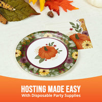Bulk Petals and Pumpkins Luncheon Plates 7
