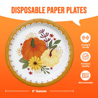 Bulk Petals and Pumpkins Dinner Plates 9