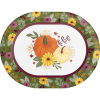 Petals and Pumpkins Oval Platters 12