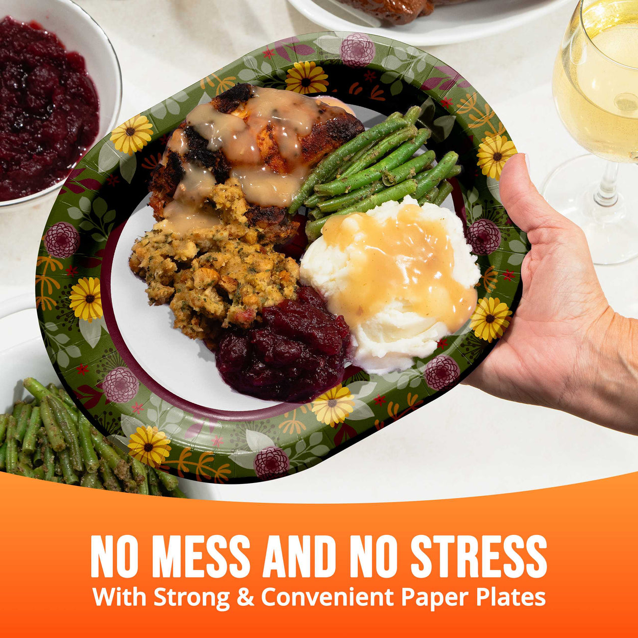 Bulk Petals and Pumpkins Oval Platters 12" (96 per Case)