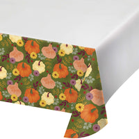 Petals and Pumpkins Plastic Tablecovers 54