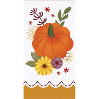 Petals and Pumpkins Guest Towels 7.75