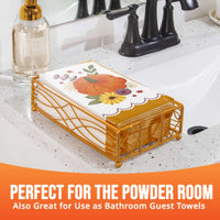 Bulk Petals and Pumpkins Guest Towels 7.75
