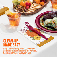 Bulk Petals and Pumpkins Guest Towels 7.75