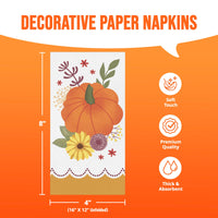 Bulk Petals and Pumpkins Guest Towels 7.75