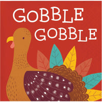 Turkey Treat Gobble Beverage Napkins 5
