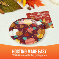 Bulk Turkey Treat Gobble Beverage Napkins 5