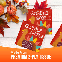 Bulk Turkey Treat Gobble Beverage Napkins 5