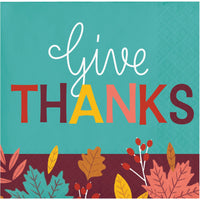 Turkey Treat Give Thanks Beverage Napkins 5
