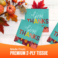 Bulk Turkey Treat Give Thanks Beverage Napkins 5