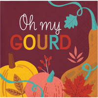 Turkey Treat Oh My Gourd Beverage Napkins 5