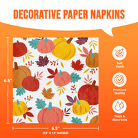 Bulk Turkey Treat Luncheon Napkins 6.5