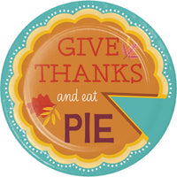Turkey Treat Eat Pie Luncheon Plates 7