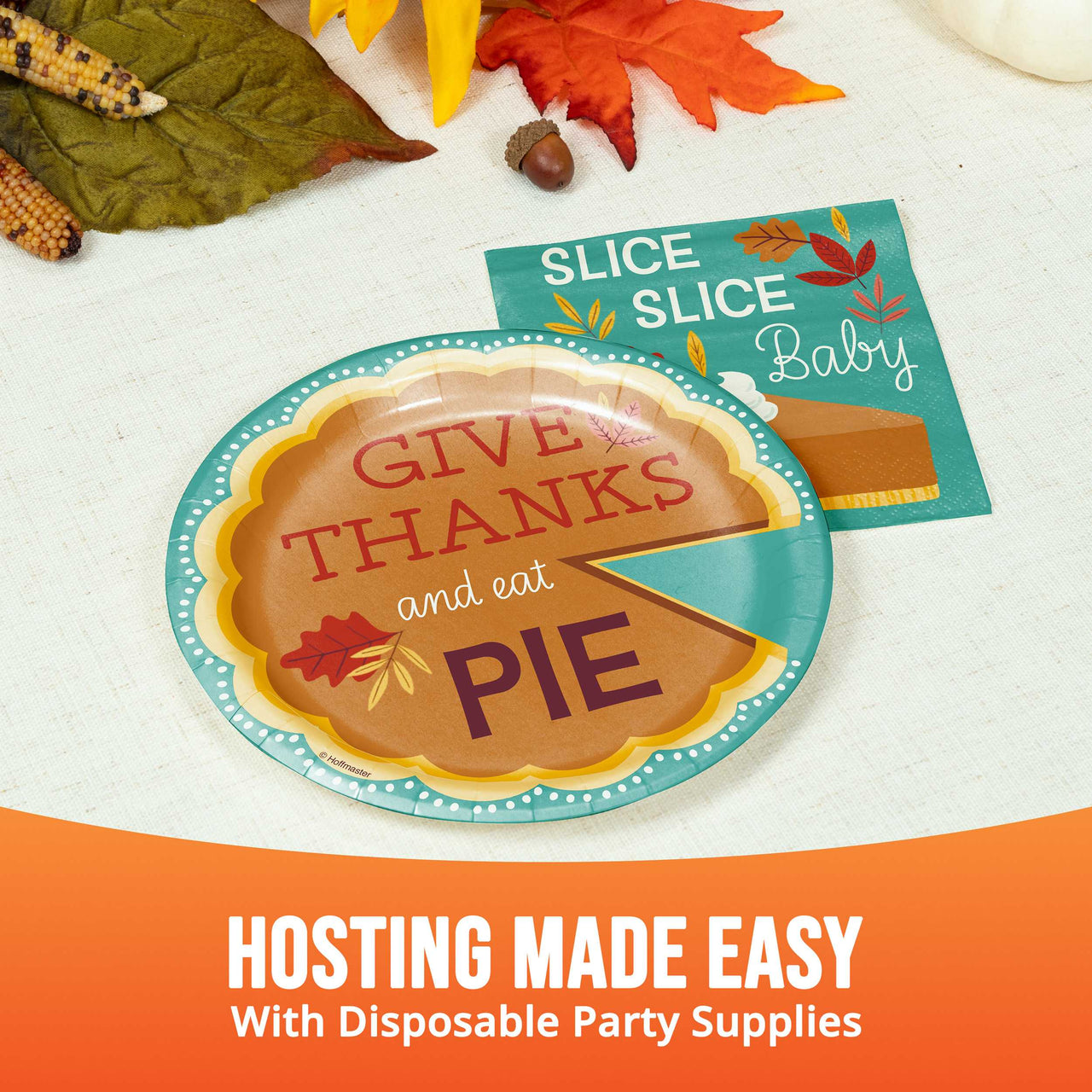 Bulk Turkey Treat Eat Pie Luncheon Plates 7" (96 per Case)
