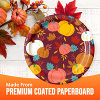 Bulk Turkey Treat Pumpkin Toss Luncheon Plates 7