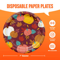 Bulk Turkey Treat Pumpkin Toss Luncheon Plates 7