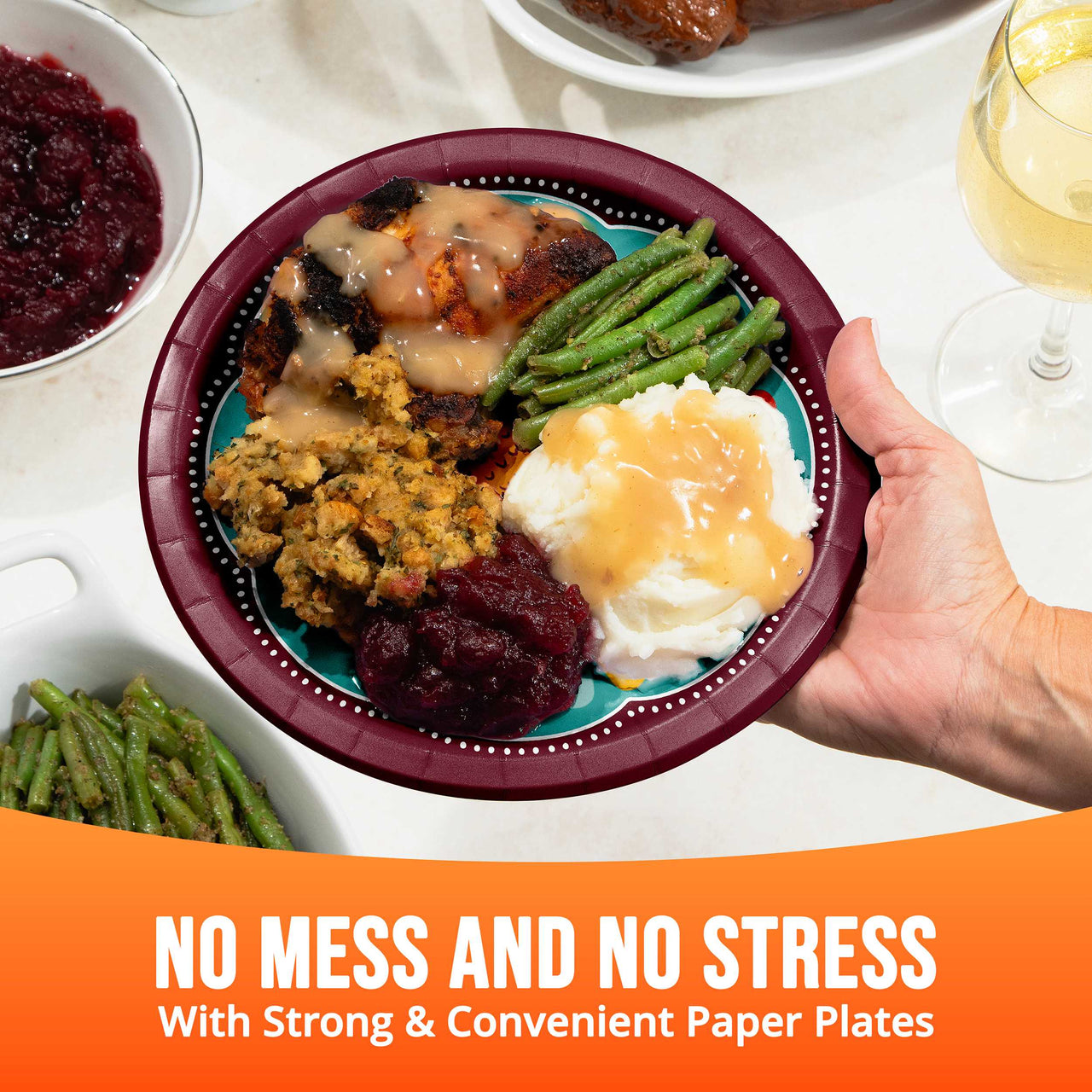 Bulk Turkey Treat Dinner Plates 9" (96 per Case)