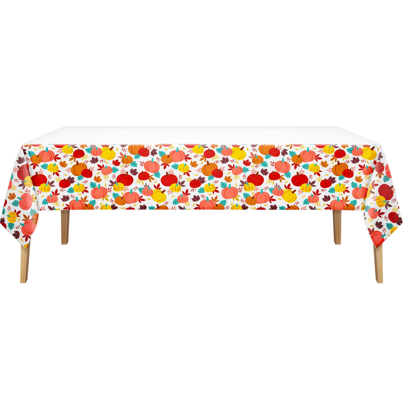 Bulk Turkey Treat Plastic Tablecovers 54" x 96" (12 per Case)