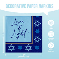 Bulk Hanukkah Lights Beverage Napkins 5