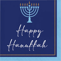 Hanukkah Lights Luncheon Napkins 6.5