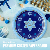 Bulk Hanukkah Lights Luncheon Plates 7