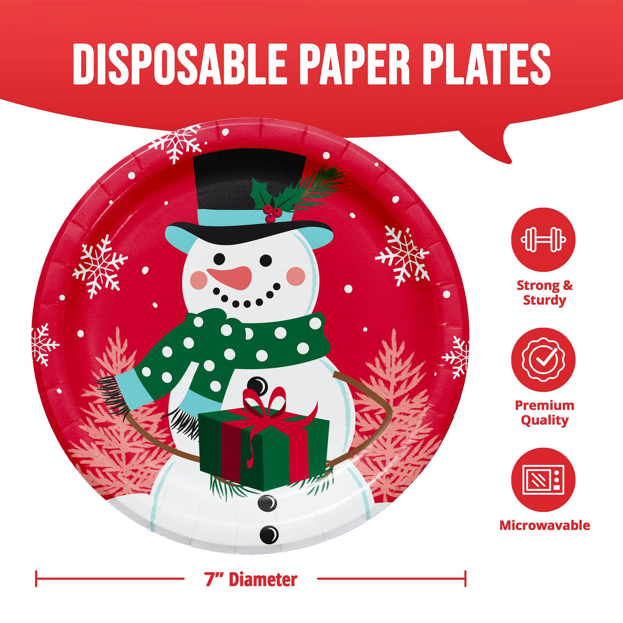 Bulk Frosted Fun Luncheon Plates 7" (96 per Case)