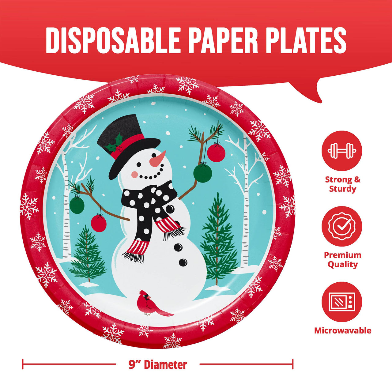 Bulk Frosted Fun Dinner Plates 9" (96 per Case)