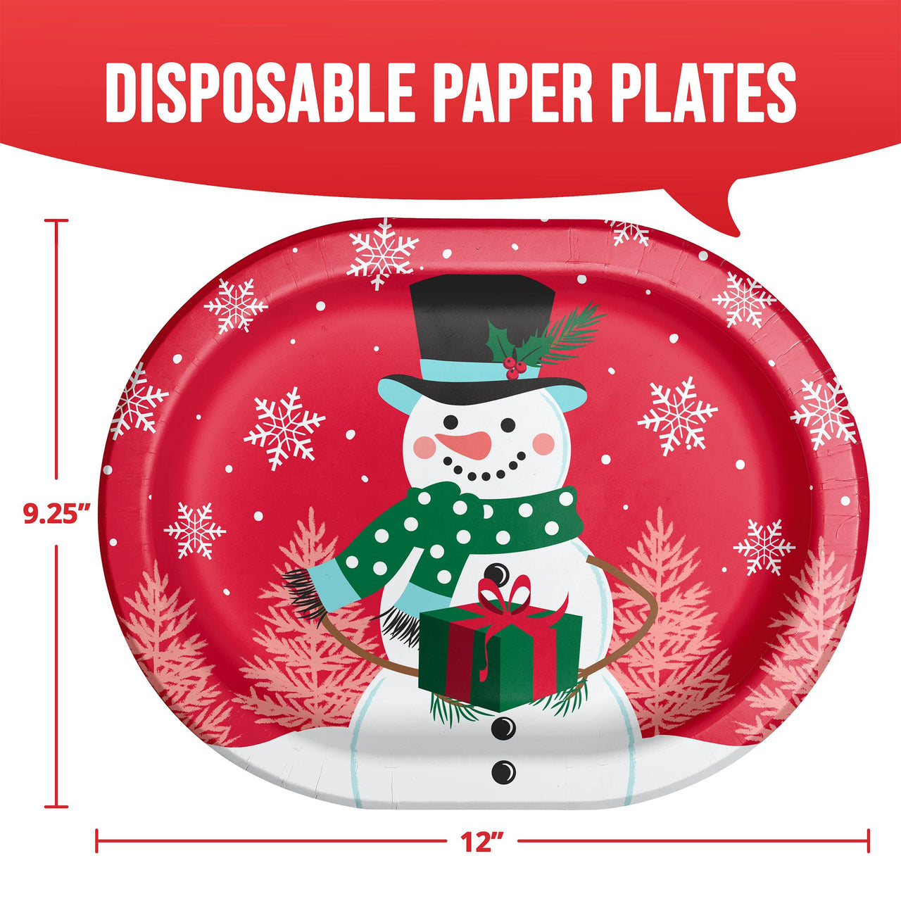 Bulk Frosted Fun Oval Platters 12" (96 per Case)