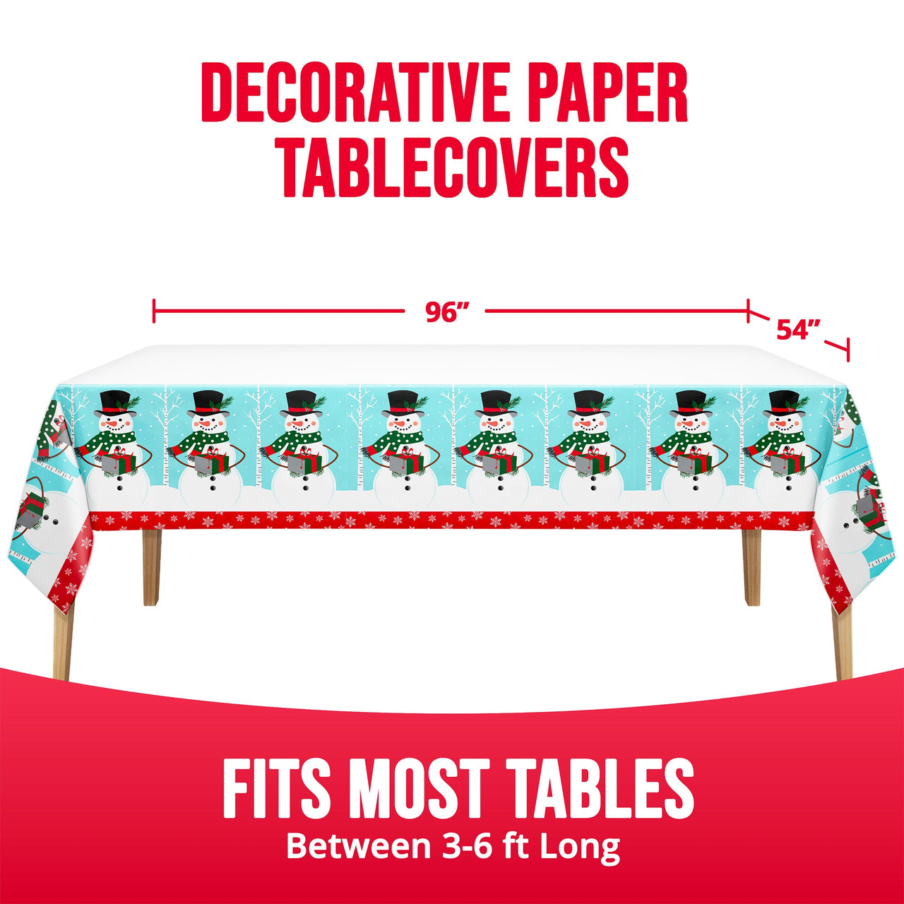 Bulk Frosted Fun Plastic Tablecovers 54" x 96" (12 per Case)